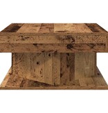 VidaXL Salontafel 55x55x30 cm bewerkt hout oud houtkleurig