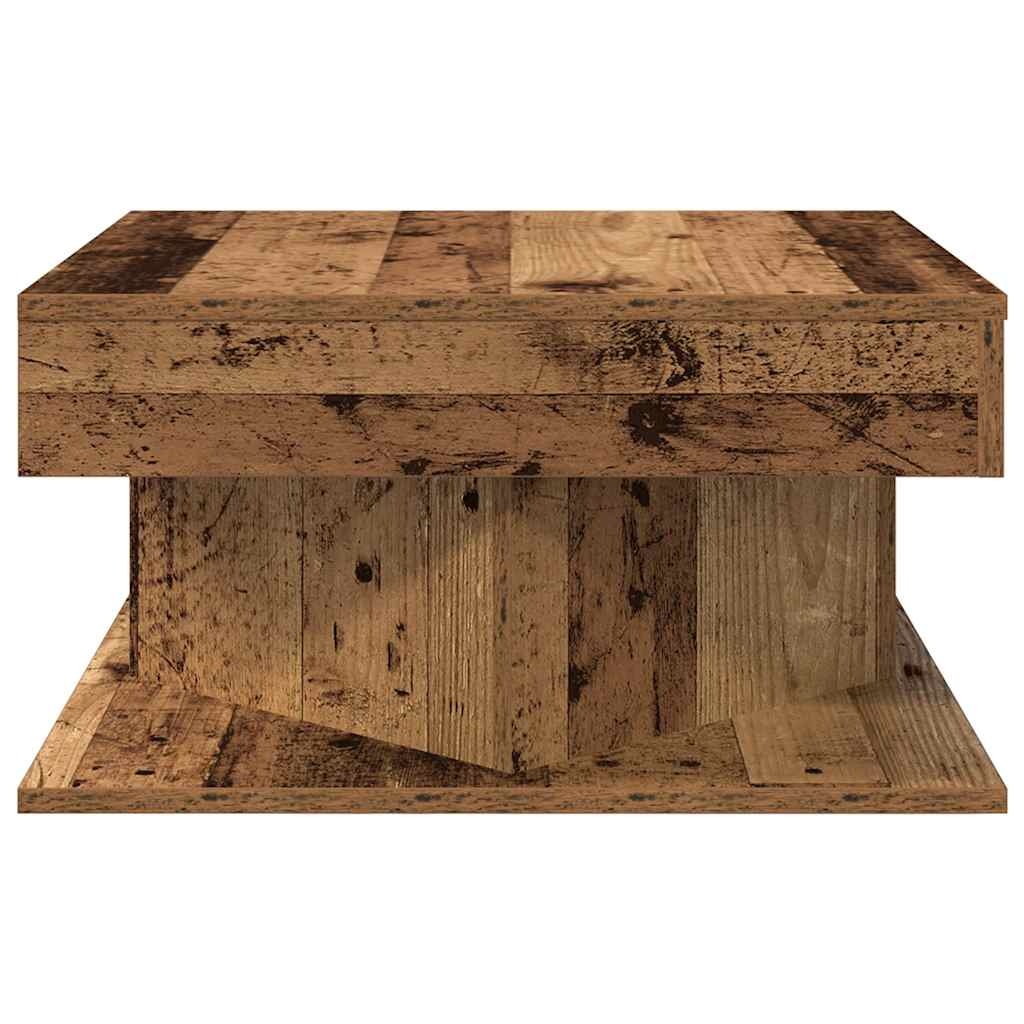 VidaXL Salontafel 55x55x30 cm bewerkt hout oud houtkleurig
