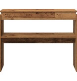 VidaXL Wandtafel 80x30x102 cm bewerkt hout oud houtkleurig