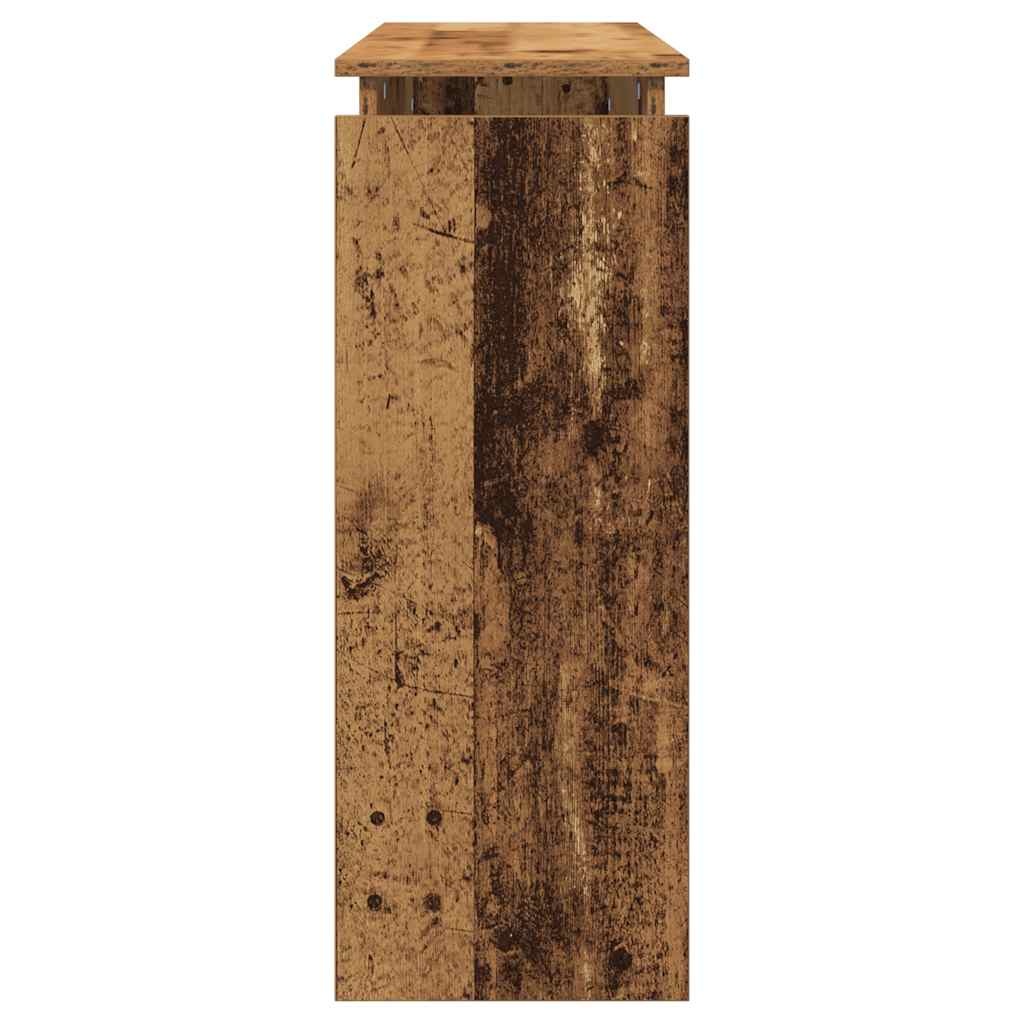 VidaXL Wandtafel 80x30x102 cm bewerkt hout oud houtkleurig