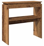 VidaXL Wandtafel 80x30x80 cm bewerkt hout oud houtkleurig