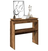 VidaXL Wandtafel 80x30x80 cm bewerkt hout oud houtkleurig