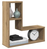 VidaXL Wandschappen kubus 2 st 50x15x50 cm hout artisanaal eiken