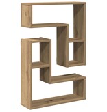 VidaXL Wandschappen kubus 2 st 50x15x50 cm hout artisanaal eiken