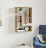 VidaXL Wandschappen kubus 2 st 50x15x50 cm hout artisanaal eiken