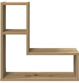 VidaXL Wandschappen kubus 2 st 50x15x50 cm hout artisanaal eiken