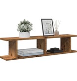 VidaXL Wandschappen 2 st 90x18x20 cm bewerkt hout oud houtkleurig