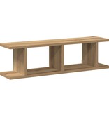 VidaXL Wandschappen 2 st 75x18x20cm bewerkt hout artisanaal eikenkleur