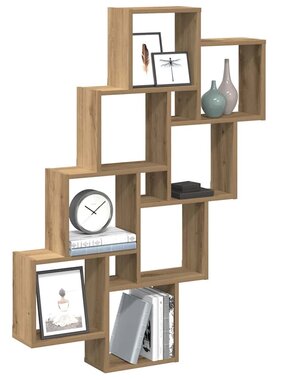 VidaXL Wandschap kubus 90x15x119,5 cm bewerkt hout artisanaal eiken