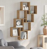 VidaXL Wandschap kubus 90x15x119,5 cm bewerkt hout artisanaal eiken