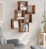 VidaXL Wandschap kubus 78x15x93 cm bewerkt hout oud houtkleurig