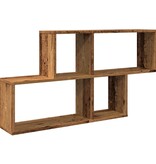 VidaXL Wandschap 100x18x53 cm bewerkt hout oud houtkleurig