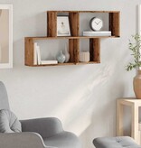 VidaXL Wandschap 100x18x53 cm bewerkt hout oud houtkleurig