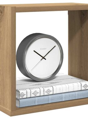 VidaXL Wandschappen kubus 2st 30x15x30cm bewerkt hout artisanaal eiken