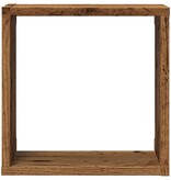 VidaXL Wandschappen kubus 6 st 30x15x30cm bewerkt hout oud houtkleurig