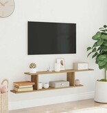 VidaXL Tv-wandschap 125x18x23 cm bewerkt hout artisanaal eikenkleurig