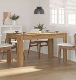 VidaXL Eettafel 140x74,5x76 cm bewerkt hout artisanaal eikenkleurig