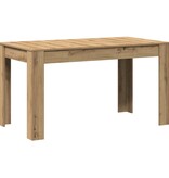 VidaXL Eettafel 140x74,5x76 cm bewerkt hout artisanaal eikenkleurig