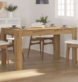 VidaXL Eettafel 140x74,5x76 cm bewerkt hout artisanaal eikenkleurig