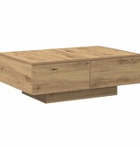 VidaXL Salontafel 90x60x31 cm bewerkt hout artisanaal eikenkleurig