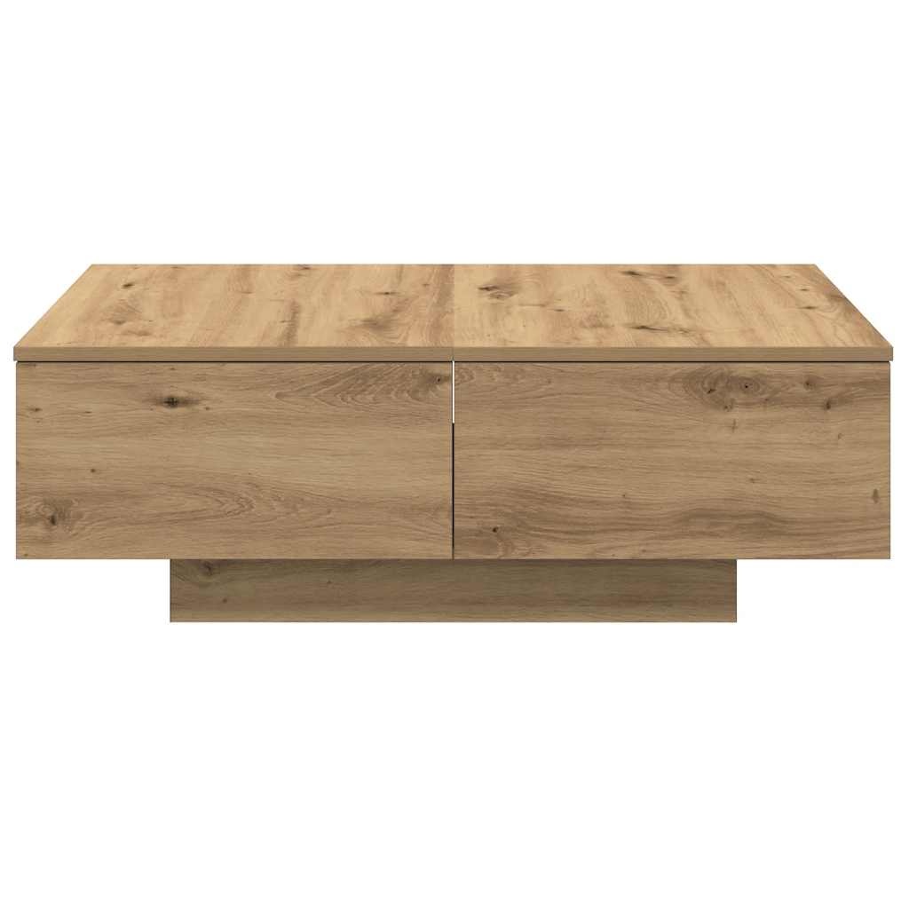 VidaXL Salontafel 90x60x31 cm bewerkt hout artisanaal eikenkleurig