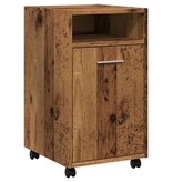 VidaXL Kast met wielen 33x38x60 cm bewerkt hout oud houtkleurig
