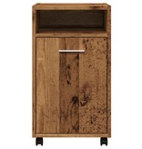 VidaXL Kast met wielen 33x38x60 cm bewerkt hout oud houtkleurig