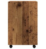 VidaXL Kast met wielen 33x38x60 cm bewerkt hout oud houtkleurig