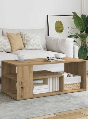 VidaXL Salontafel 100x50x40 cm bewerkt hout artisanaal eikenkleurig