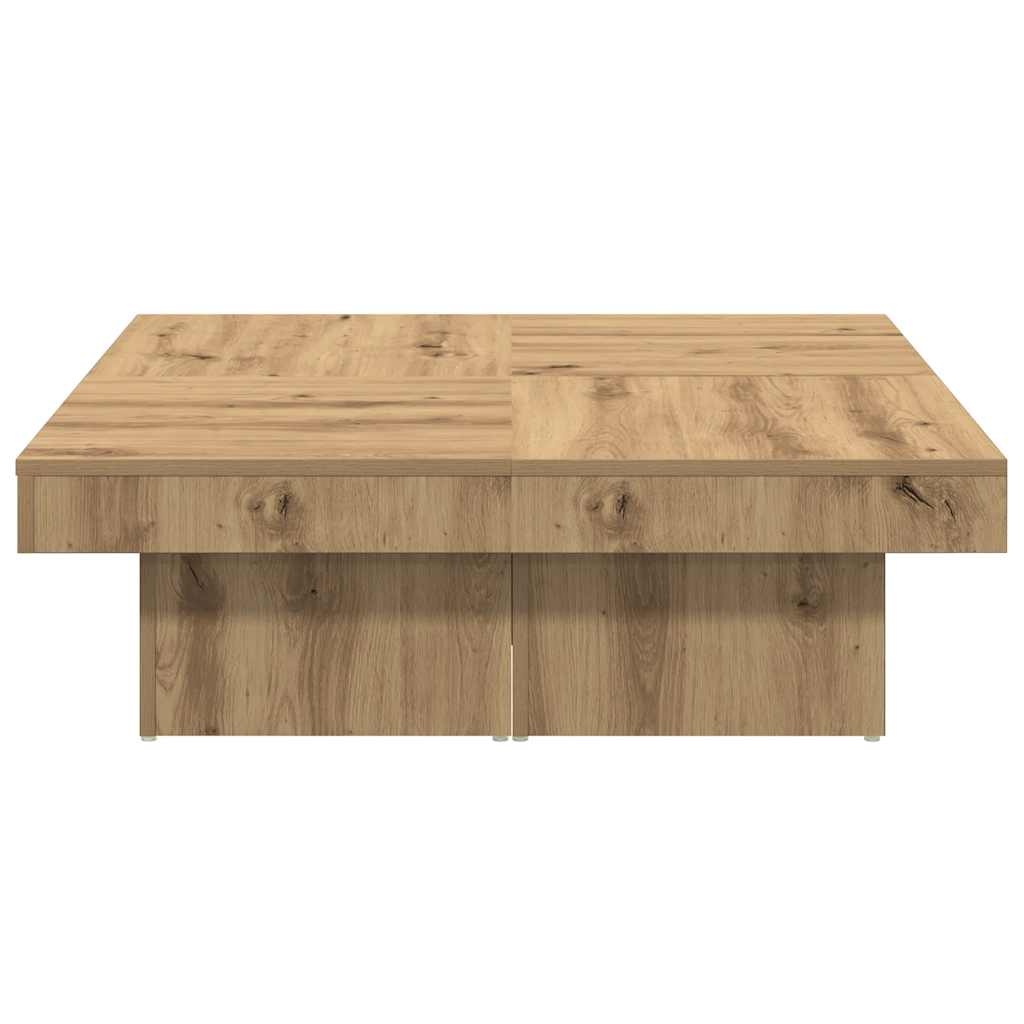 VidaXL Salontafel 90x90x28 cm bewerkt hout artisanaal eikenkleur