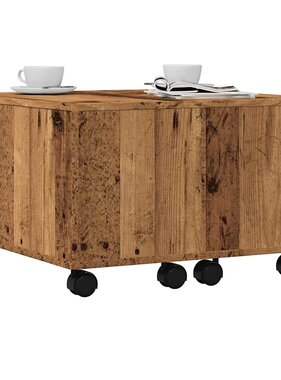 VidaXL Salontafel 60x60x38 cm bewerkt hout oud houtkleurig