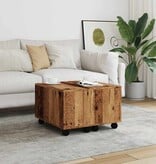 VidaXL Salontafel 60x60x38 cm bewerkt hout oud houtkleurig