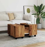 VidaXL Salontafel 60x60x38 cm bewerkt hout oud houtkleurig