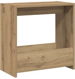 VidaXL Bijzettafel 50x26x50 cm bewerkt hout artisanaal eikenkleurig