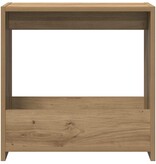 VidaXL Bijzettafel 50x26x50 cm bewerkt hout artisanaal eikenkleurig