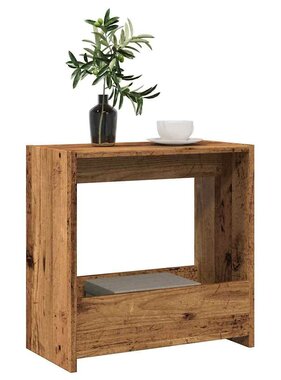 VidaXL Bijzettafel 50x26x50 cm bewerkt hout oud houtkleurig