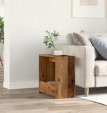 VidaXL Bijzettafel 50x26x50 cm bewerkt hout oud houtkleurig