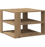 VidaXL Salontafel 58x58x40 cm bewerkt hout artisanaal eikenkleurig