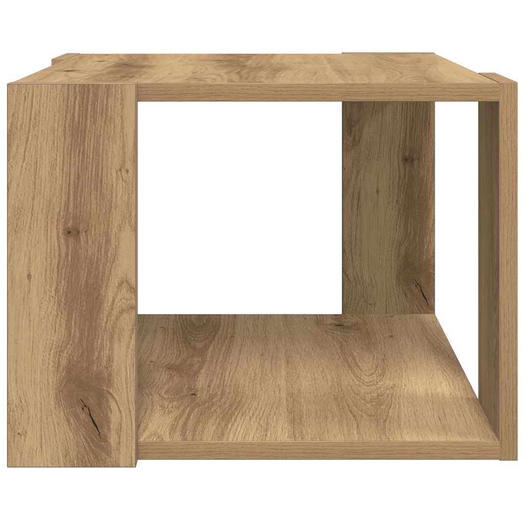 VidaXL Salontafel 40x40x30 cm bewerkt hout artisanaal eikenkleur