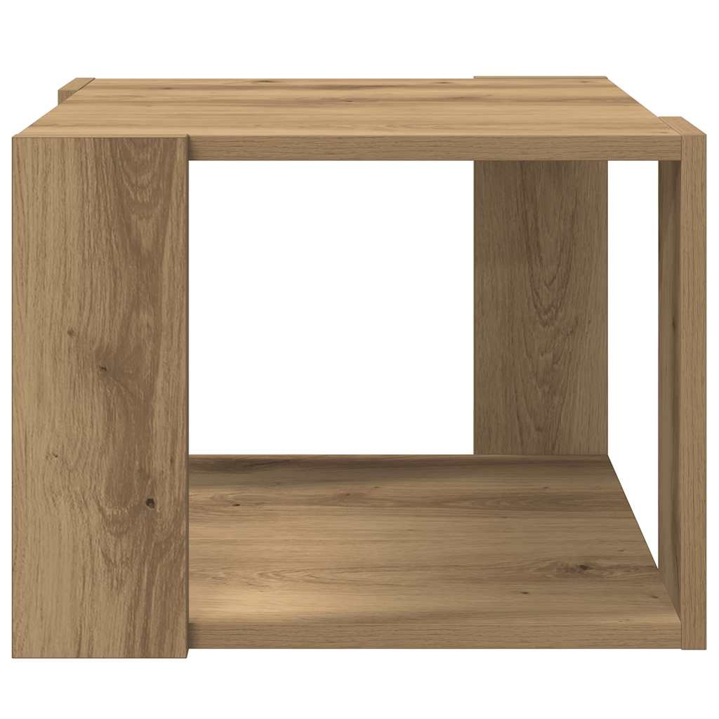 VidaXL Salontafel 40x40x30 cm bewerkt hout artisanaal eikenkleur