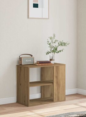 VidaXL Bijzetkast 60x30x50 cm bewerkt hout artisanaal eikenkleur