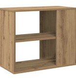 VidaXL Bijzetkast 60x30x50 cm bewerkt hout artisanaal eikenkleur