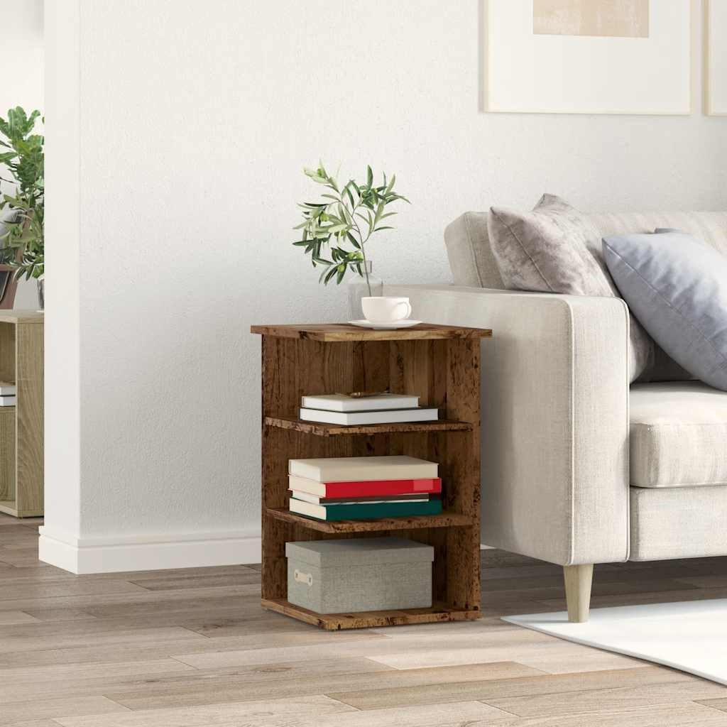 VidaXL Dressoir 35x35x55 cm bewerkt hout oud houtkleurig