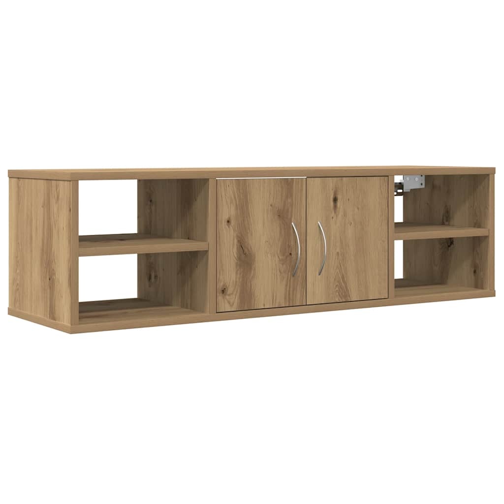 VidaXL Wandkast 101x30x29 cm bewerkt hout artisanaal eikenkleurig