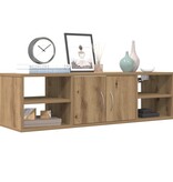 VidaXL Wandkast 101x30x29 cm bewerkt hout artisanaal eikenkleurig