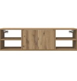 VidaXL Wandkast 101x30x29 cm bewerkt hout artisanaal eikenkleurig