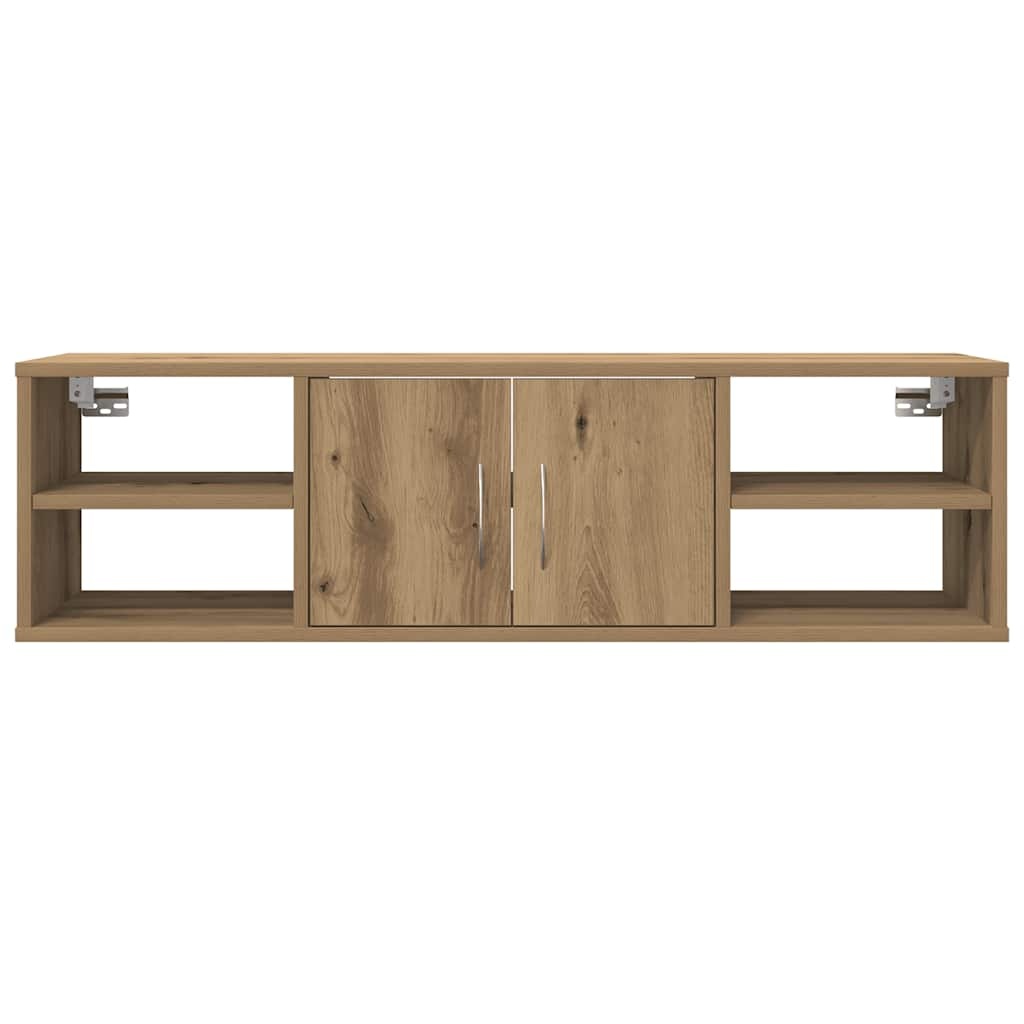VidaXL Wandkast 101x30x29 cm bewerkt hout artisanaal eikenkleurig