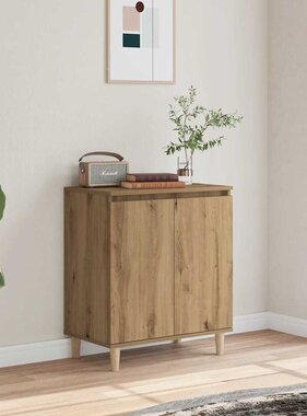 VidaXL Dressoir 60x35x70 cm bewerkt hout artisanaal eikenkleur