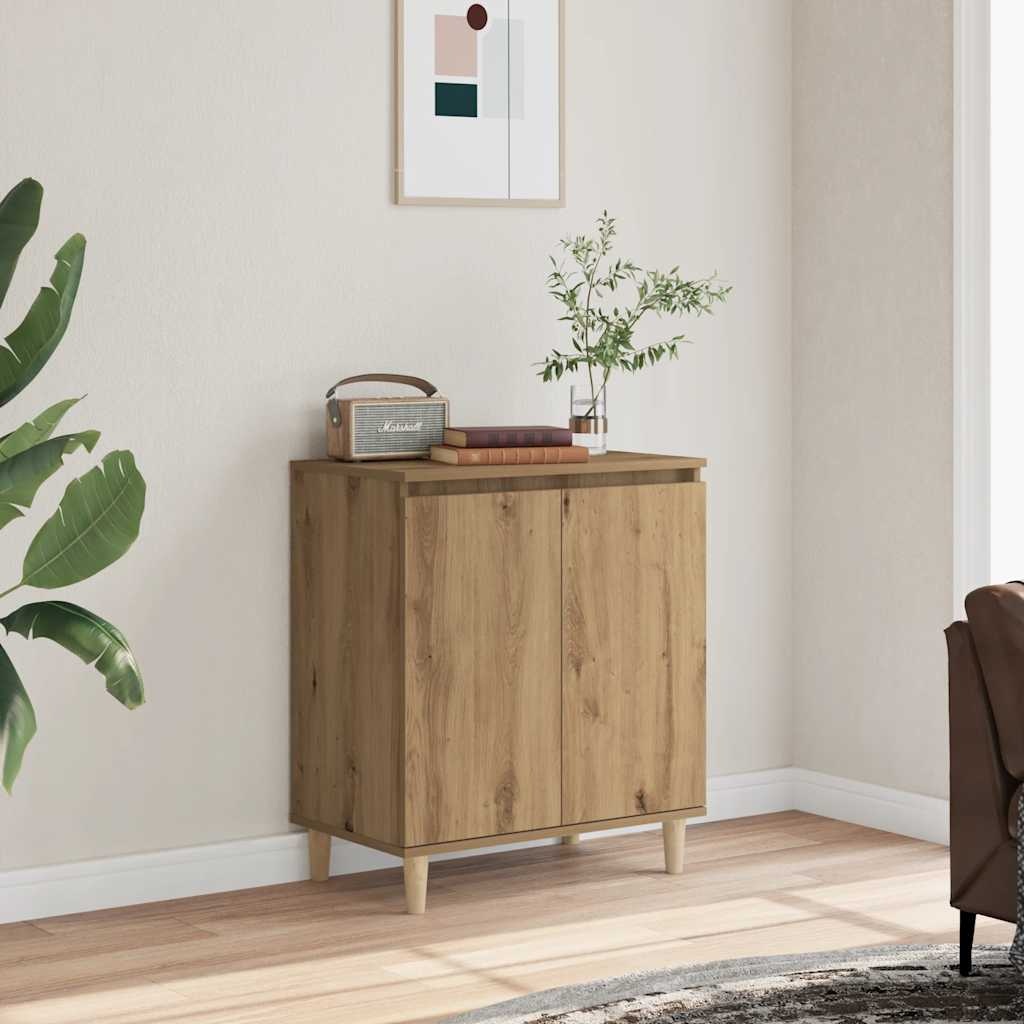 VidaXL Dressoir 60x35x70 cm bewerkt hout artisanaal eikenkleur