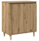 VidaXL Dressoir 60x35x70 cm bewerkt hout artisanaal eikenkleur